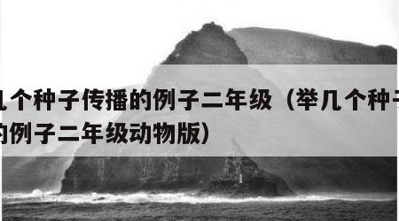 举几个种子传播的例子二年级（举几个种子传播的例子二年级动物版）