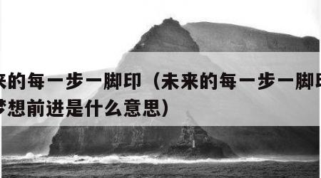 未来的每一步一脚印（未来的每一步一脚印踏着梦想前进是什么意思）