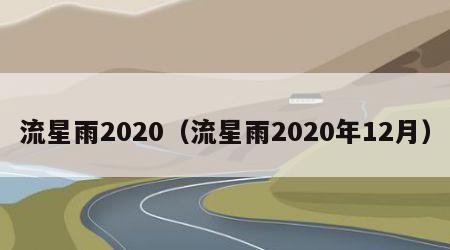 流星雨2020（流星雨2020年12月）