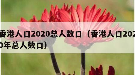 香港人口2020总人数口（香港人口2020年总人数口）