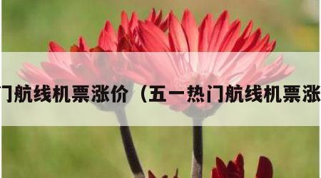 热门航线机票涨价（五一热门航线机票涨价）