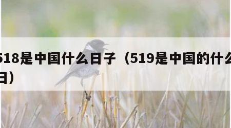 518是中国什么日子（519是中国的什么日）