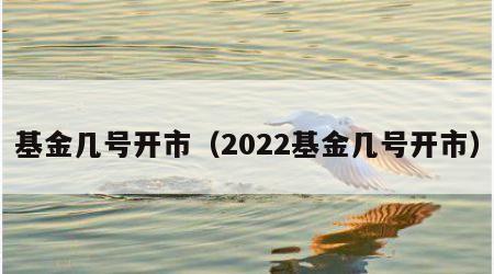 基金几号开市（2022基金几号开市）