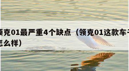 领克01最严重4个缺点（领克01这款车子怎么样）