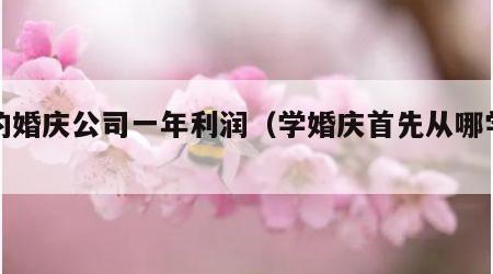 小的婚庆公司一年利润（学婚庆首先从哪学起）