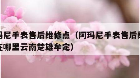 阿玛尼手表售后维修点（阿玛尼手表售后维修点在哪里云南楚雄牟定）