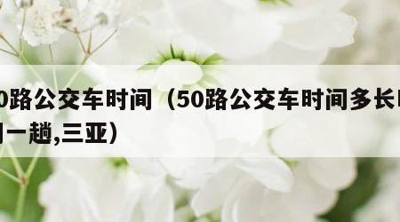 50路公交车时间（50路公交车时间多长时间一趟,三亚）