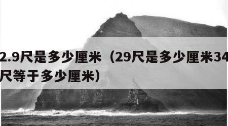 2.9尺是多少厘米（29尺是多少厘米34尺等于多少厘米）