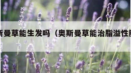 奥斯曼草能生发吗（奥斯曼草能治脂溢性脱发吗）