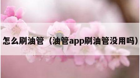 怎么刷油管（油管app刷油管没用吗）