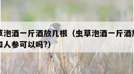 虫草泡酒一斤酒放几根（虫草泡酒一斤酒放几根和人参可以吗?）