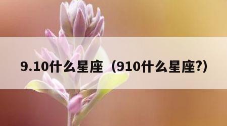 9.10什么星座（910什么星座?）