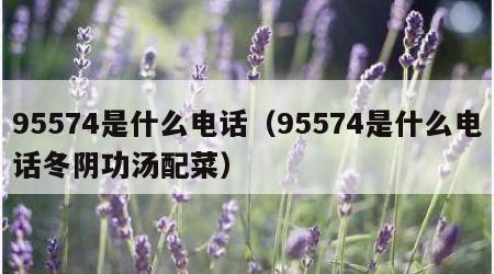 95574是什么电话（95574是什么电话冬阴功汤配菜）