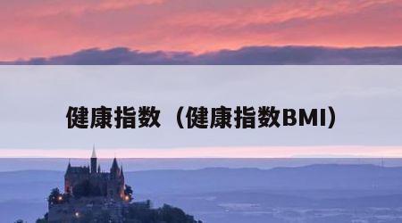 健康指数（健康指数BMI）