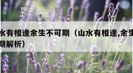 山水有相逢余生不可期（山水有相逢,余生不可期解析）