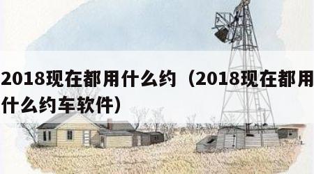 2018现在都用什么约（2018现在都用什么约车软件）