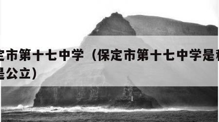 保定市第十七中学（保定市第十七中学是私立还是公立）