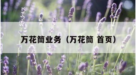 万花筒业务（万花筒 首页）