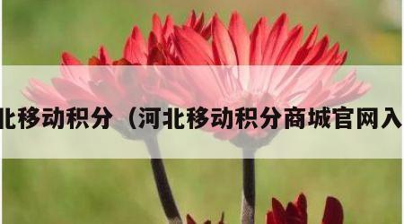 河北移动积分（河北移动积分商城官网入口）