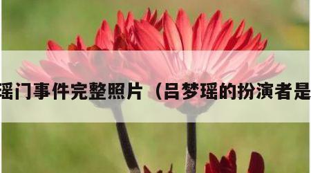 吕瑶门事件完整照片（吕梦瑶的扮演者是谁）