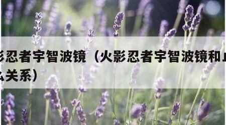 火影忍者宇智波镜（火影忍者宇智波镜和止水什么关系）