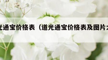 道光通宝价格表（道光通宝价格表及图片大全）