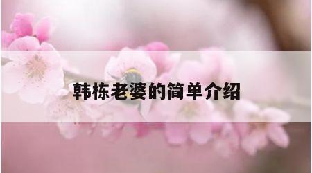 韩栋老婆的简单介绍