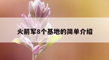 火箭军8个基地的简单介绍