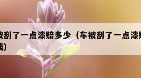 车被刮了一点漆赔多少（车被刮了一点漆赔多少钱）