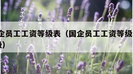 国企员工工资等级表（国企员工工资等级表14级）