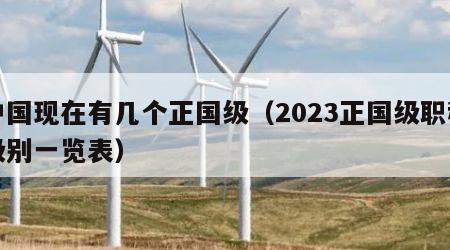 中国现在有几个正国级（2023正国级职称级别一览表）