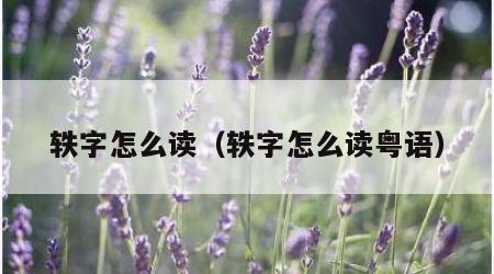 轶字怎么读（轶字怎么读粤语）