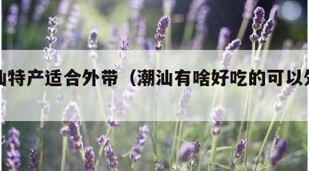 潮汕特产适合外带（潮汕有啥好吃的可以外带的）