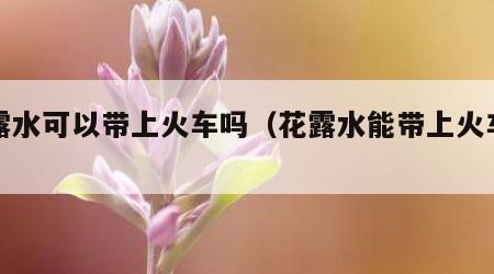 花露水可以带上火车吗（花露水能带上火车吗）