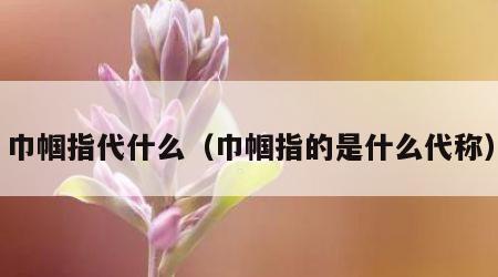 巾帼指代什么（巾帼指的是什么代称）