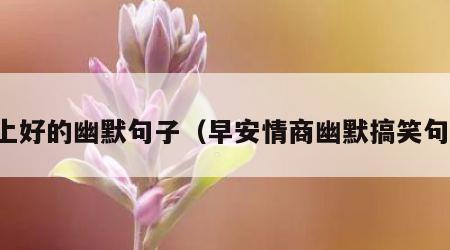 早上好的幽默句子（早安情商幽默搞笑句子）