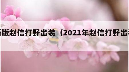 新版赵信打野出装（2021年赵信打野出装）