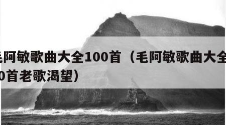 毛阿敏歌曲大全100首（毛阿敏歌曲大全100首老歌渴望）