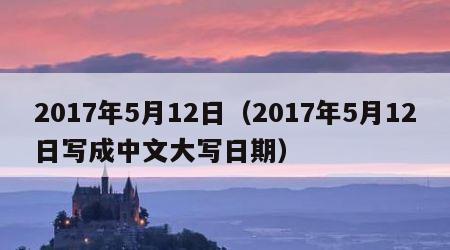 2017年5月12日（2017年5月12日写成中文大写日期）