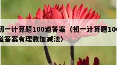 初一计算题100道答案（初一计算题100道答案有理数加减法）