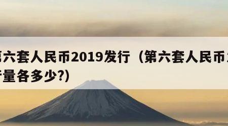 第六套人民币2019发行（第六套人民币发行量各多少?）