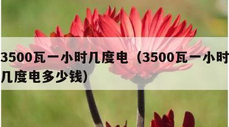 3500瓦一小时几度电（3500瓦一小时几度电多少钱）