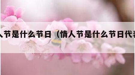 情人节是什么节日（情人节是什么节日代表的）