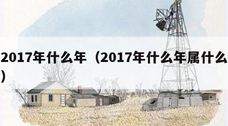 2017年什么年（2017年什么年属什么）