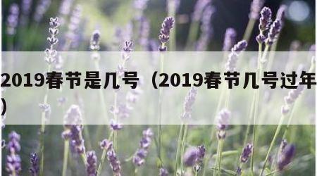 2019春节是几号（2019春节几号过年）