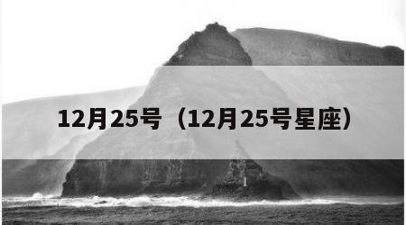 12月25号（12月25号星座）