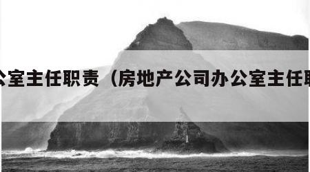 办公室主任职责（房地产公司办公室主任职责）