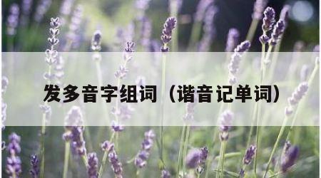 发多音字组词（谐音记单词）