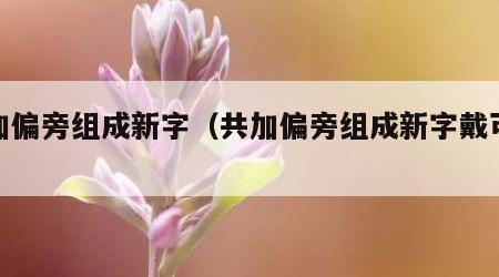 共加偏旁组成新字（共加偏旁组成新字戴可以吗）