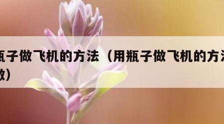 用瓶子做飞机的方法（用瓶子做飞机的方法怎么做）